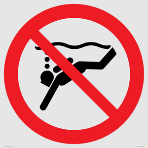 Prohibition: No sub-aqua diving